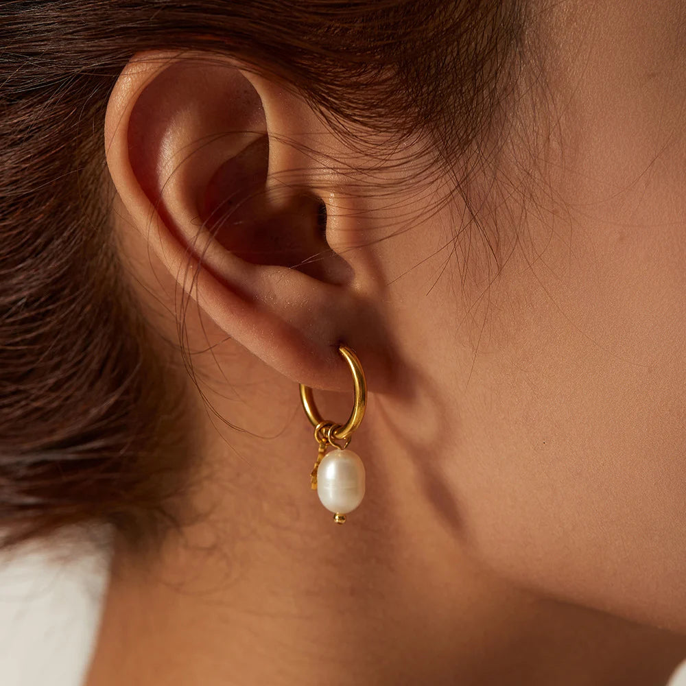 Pearl starburst earrings