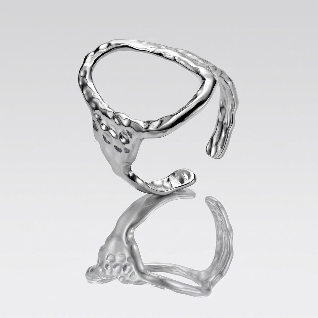 Textured Molten Oval Band